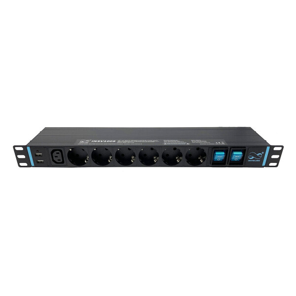 Infitronic - INSV1013-19 inch 1HE 13-voudige stekkerdoos stroomverdeler netwerkkast stekkerdoos afzonderlijk schakelbaar met overspanningsbeveiliging Infitronic - INSV1013-19 inch 1HE 13-voudige stekkerdoos stroomverdeler netwerkkast stekkerdoos afzonderlijk schakelbaar met overspanningsbeveiliging