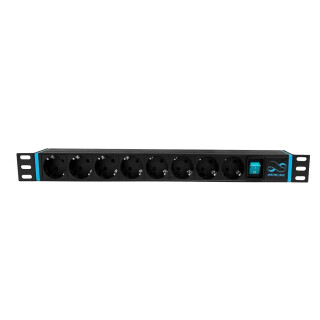 Infitronic 19 inch 8-Way Power Strip1U with switch