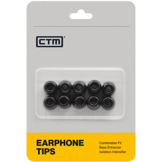 CTM (Flexi Tips) Isolating replacement Earphone Foam tips Medium 5 pair